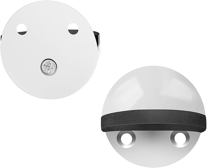 2 Pack Door Stoppers, Self Adhesive Floor Door Stops No Drill White Door Stopper - Image 6