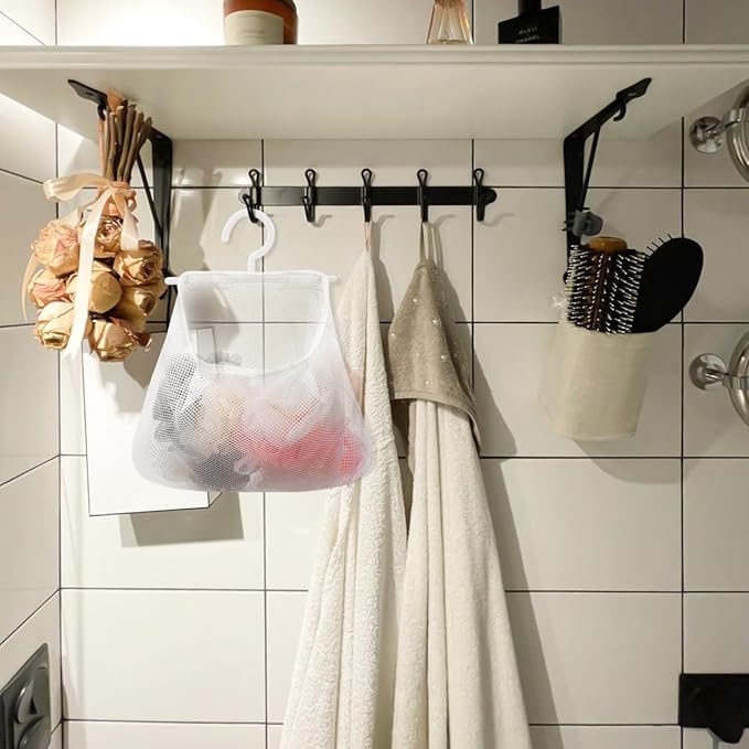 Mesh Storage Hanging Bag with Swiveling Hook - Image 5