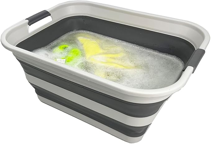 SAMMART Set of 2 Collapsible Plastic Laundry Basket - Image 5