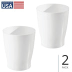iDesign Small Round Plastic Bathroom Trash Can - Image 2