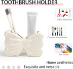Bow Toothbrush Holder ， 2-Slot Toothbrush and Toothpaste Holder Cute Toothbrush - Image 4