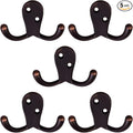 Design House Coat Hooks, Double Prong Hooks, Wall-Mounted, Steel Construction by DesignHouse