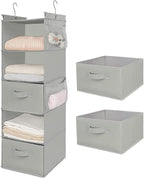 MAX Houser 5 Tier Shelf Hanging Closet Organizer, Cloth Hanging Shelf by MAXHouser