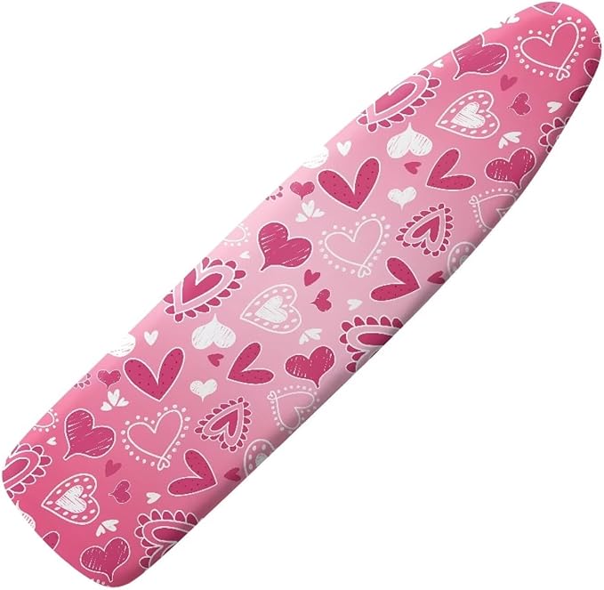 Pink Heart Ironing Board Cover Valentines Day Iron Board Cover Romantic by KUIFORTI
