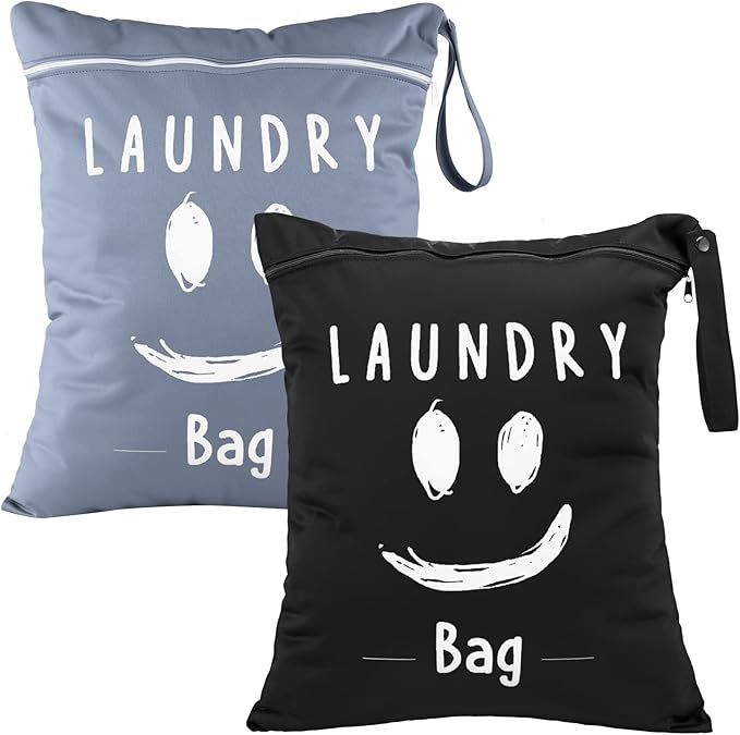 Shappy 2 Pcs Large Travel Laundry Bag Washable Waterproof Wet Dry Large Dirty by Shappy