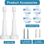 4PCS Spring Door Stoppers for Wall - Image 7