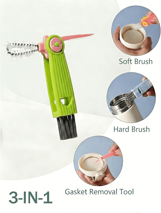 Baby Bottle Brush Set, 2 Hidden Nipple Brush, 2 Straw Brush, 1 Lid Brush - Image 7