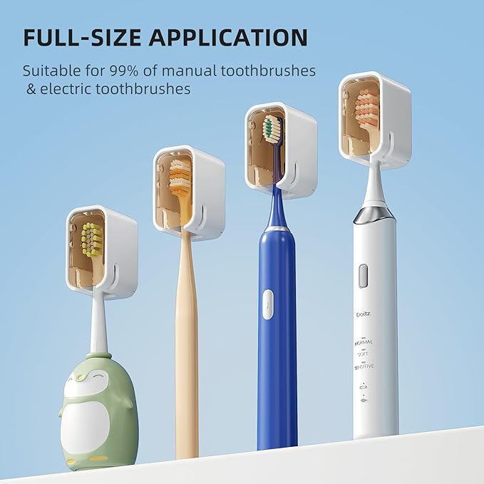 Travel Toothbrush Head Cover 4PCS, Electric Toothbrush Covers Caps, Ventilated - Image 3