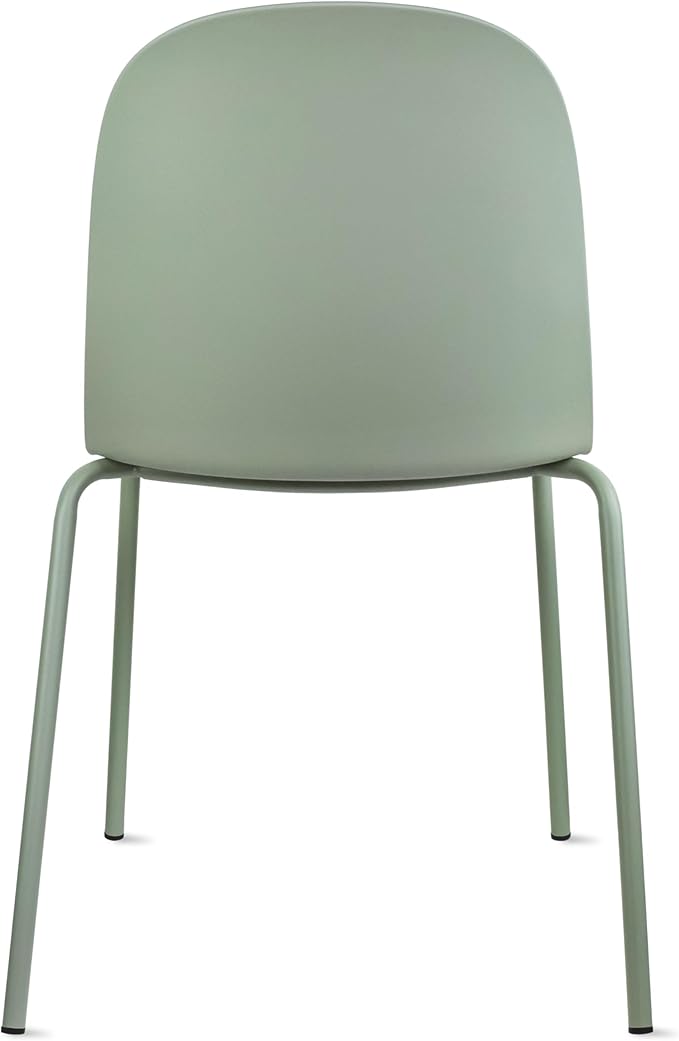 2xhome Modern Stackable Armless Dining Chair | Plastic Shell Seat with Metal Legs | Indoor or Outdoor Use | Home Kitchen Patio (1, Green, No Padding) - Image 7