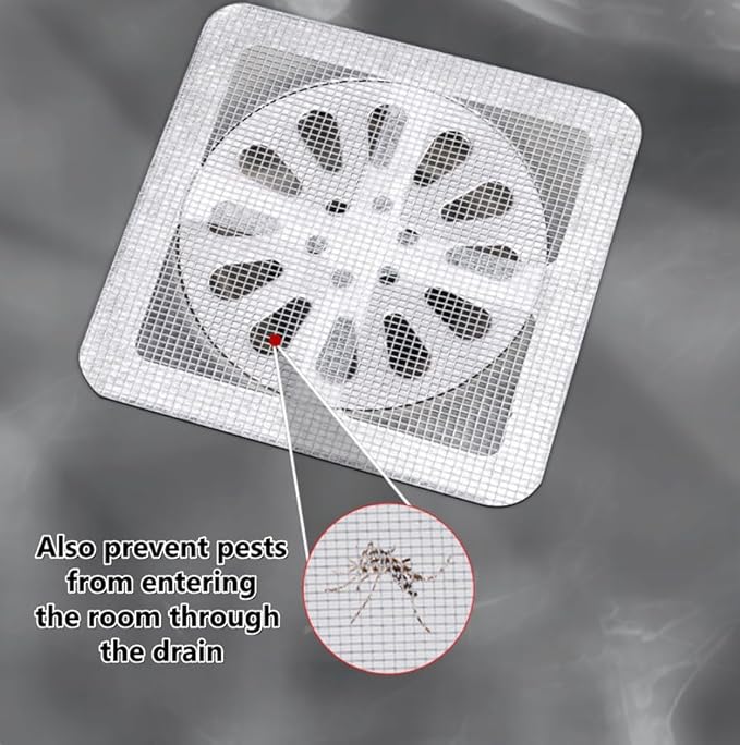 30-Pack Disposable Shower Drain Hair Catchers, Mesh Sticker Covers - Image 4