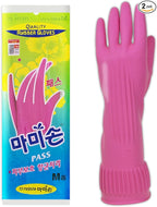 Kitchenware Mamison Quality Rubber Gloves Pink Size M, Waterproof Rubber Gloves by QualityKitchenandHome