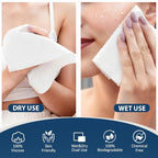 GLIMGLINT Face Towels，200 Count Disposable Face Towelettes, Biodegradable - Image 3