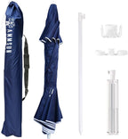 AMMSUN Shade Umbrella, Premium Portable Umbrella with Stand, 6.5ft Lightweight Free Standing Canopy for Sporting Games, Adjustable Instant Sun Protection and Easy to Carry, Navy Blue - Image 6