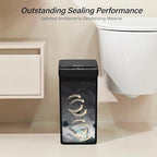 Bathroom Trash Can, 2.6 Gallon Automatic Motion Sensor Touchless Garbage Can - Image 5