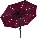 Best Choice Products 10ft Solar Polyester LED Lighted Patio Umbrella w/Tilt Adjustment and UV-Resistant Fabric by BestChoiceProducts