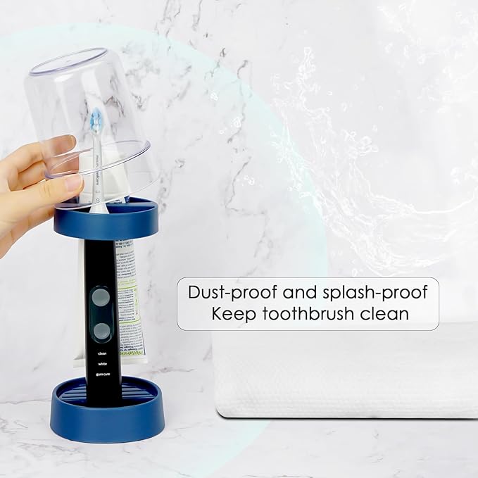 Toothbrush Holder for Bathroom, Height Adjustable Toothbrush Holder Stand - Image 4