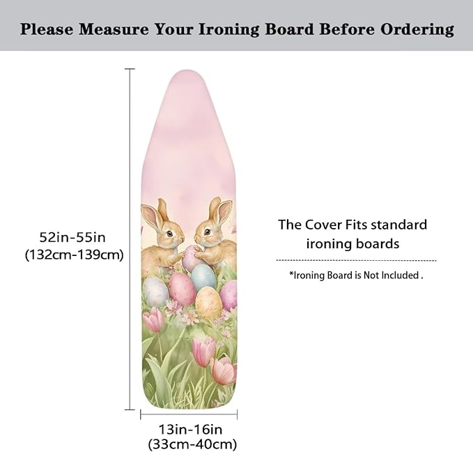 Cute Bunny Ironing Board Cover Standard Size Tulip Ironing Board Pad Ironing - Image 5