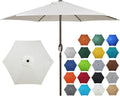 Blissun 7.5 ft Patio Umbrella, Yard Umbrella, Outdoor Market Umbrella with Push Button Tilt Crank (Creamy White) by Blissun