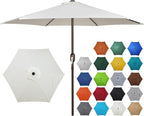 Blissun 7.5 ft Patio Umbrella, Yard Umbrella, Outdoor Market Umbrella with Push Button Tilt Crank (Creamy White) by Blissun