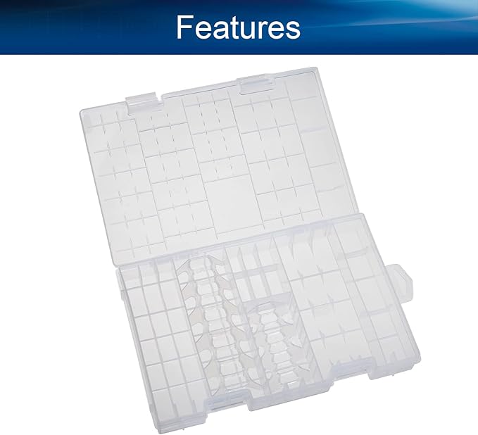 Heyiarbeit Battery Storage Box Battery Storage Case Transparent Holder - Image 3