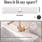 Stone Faucet Mat for Kitchen Sink, 23.6'' Long Quick Drying Absorbent Diatomite - Image 2