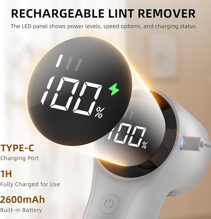 Fabric Shaver, Electric Lint Remover, Rechargeable Lint Shaver, Household - Image 3