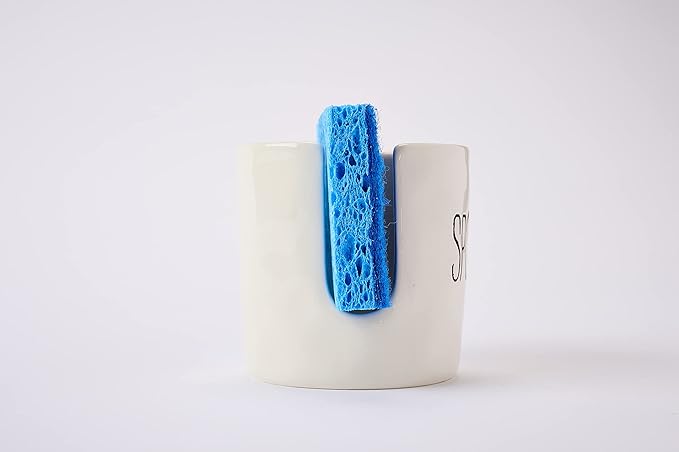 Mud Pie Kitchen Dish Sponge Holder Caddy, Off White - Image 6