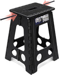 Delxo Folding Step Stool 17.5 Inch Non-Slip Foldable Stools for Kids & Adults Up to 300 LBS Kitchen Collapsible Fold Up Stepping Stool with Dotted 1 Pack Black by Delxo
