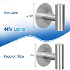 4 Pack Adhesive Hooks, Heavy Duty Adhesive Wall Hooks, Waterproof Stainless - Image 2
