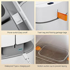 MOPALL Bathroom Trash Can with Lid, Motion Sensor Trash Can Automatic Touchless - Image 8