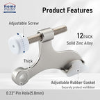 HOME MASTER HARDWARE Hinge Pin Door Stopper 12-Pack, Adjustable Heavy Duty Zinc - Image 3
