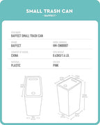 Baffect Small Trash Can with Lid Waste Basket Bathroom Garbage Can Dorm Room - Image 6