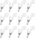 12 Pack Long Tail Clip with Hooks Clothes Pin, Cord Clothes Pins Hanging Peg by Unknown