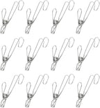 12 Pack Long Tail Clip with Hooks Clothes Pin, Cord Clothes Pins Hanging Peg by Unknown