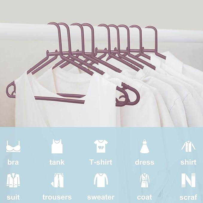 Plastic Hangers 50 Pack, Light Weight Durable Clothes Hangers - Image 2