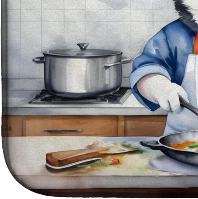 Caroline's Treasures DAC6328DDM Siberian Husky The Chef Dish Drying Mat - Image 4