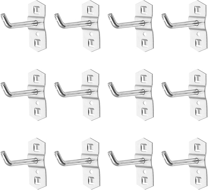 Garneck 12Pcs Metal Display Pegboard Hooks Cabinet Display Tool Hook by GARNECK