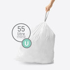 simplehuman Code U 200 Count, Dispenser Pack Custom Fit Liners, Drawstring - Image 2