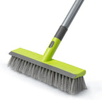 Floor Scrub Brush 2 in 1 Scrape and Stiff Bristle Deck Brush by TrueYee