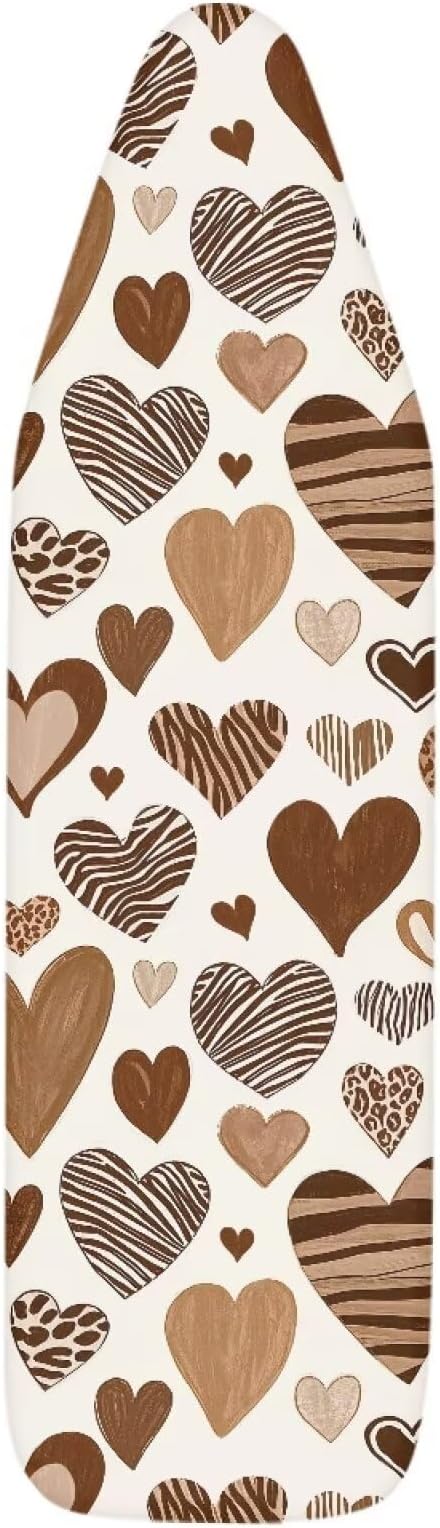 Leopard Hearts Ironing Board Cover Resist Scorching Cover Heavy Duty Padded - Image 7