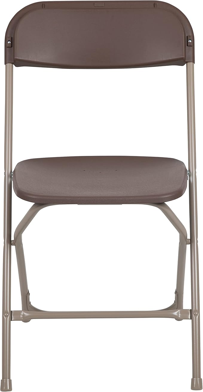 Flash Furniture Hercules Series Plastic Folding Chair - Brown - 4 Pack 650LB Weight Capacity Comfortable Event Chair-Lightweight Folding Chair - Image 13