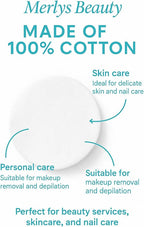 Premium Cotton Rounds, 100% Pure Natural Cotton, Hypoallergenic, Lint Free - Image 3