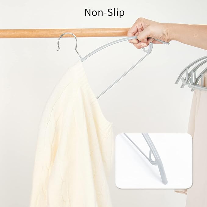 Nature Smile Non Slip PVC Coating Sweater Hangers, Dress Suit Coat Hangers - Image 6