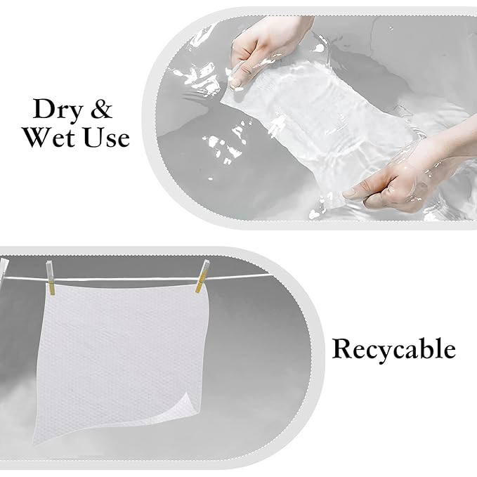 Disposable Face Cloths for Washing Disposable Towels Facial Towelettes Facial - Image 4
