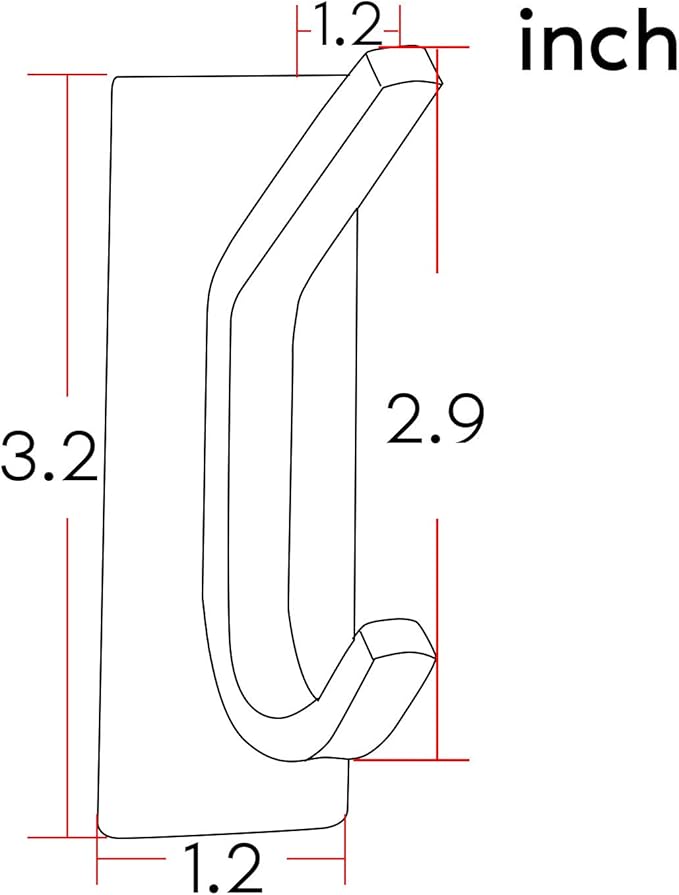 YIGII 6 Pack Adhesive Towel Hooks, Stainless Steel Sticky Hooks - Image 7