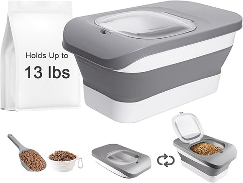 13 Lbs Dog Food Container, Collapsible Dog Food Storage Container by HOYTAMDARHOMESTORAGE