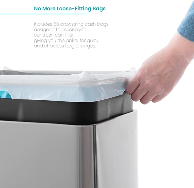 Home Zone Living 8 Gallon Kitchen Trash Bags - Image 2