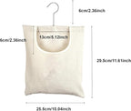 Ragyzity Canvas Clothespin Bag, Zipper Closure, Portable Clothes Pin Hanging Bag - Image 3