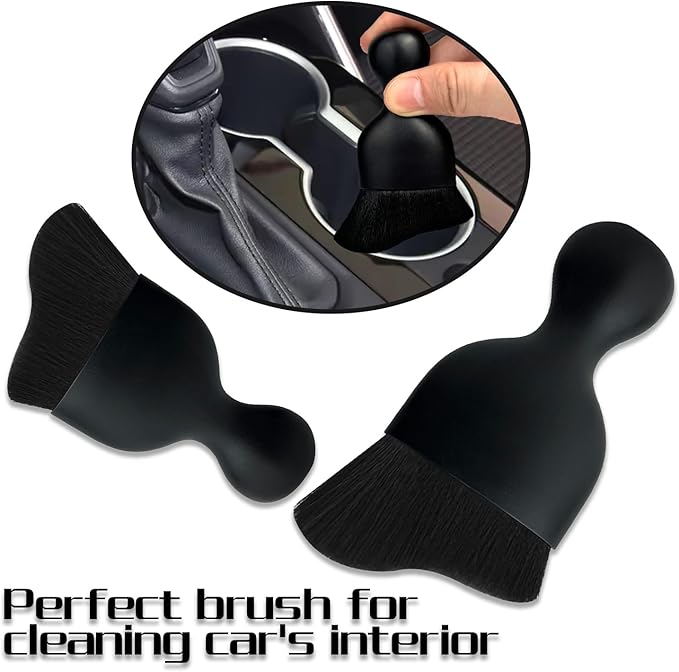 Car Interior Dust Brush, Auto Detailing Brush, Soft Bristles Car Cleaning - Image 6
