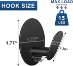 Adhesive Hooks for Bathrooms, 4 Piece Towel Hooks for Hanging Hat Robe Coat - Image 2